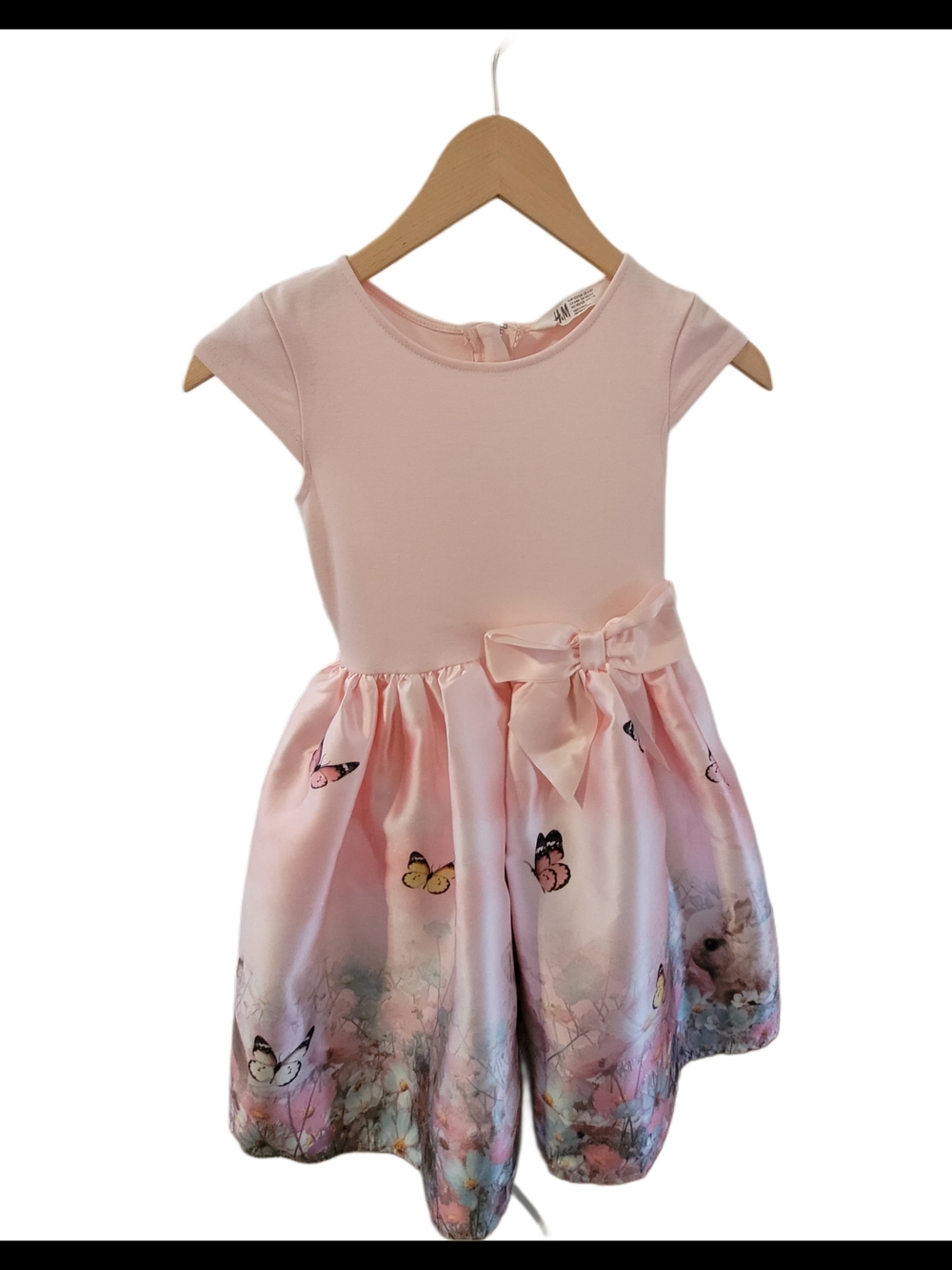 H&M Light Pink Butterfly Bow Party Dress
